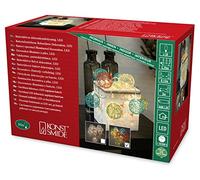 Konstsmide Guirnalda LED, alambre de aluminio de colores Bolas, grande, 16 diodos de blanco cálido, funciona con pilas, Interior, cable transparente, 3 x AA 1.5 V no 3148 - 503