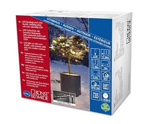 Konstsmide interior/al aire libre luz Set con 40 moldeados ledes en luz blanca cálida, Blanco, 120 LEDs