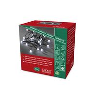 Konstsmide Juego de luces de Navidad LED con diodos redondos/uso en interiores (IP20) luces de hadas con pilas/funciona con pilas: 4 pilas AA de 1,5 V (excl.)/temporizador de 6 horas/50 diodos blancos
