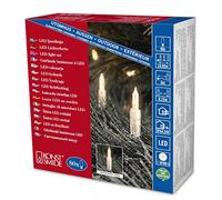Konstsmide Juego de luces LED de Navidad, estilo tradicional, luces de hadas estáticas, para exteriores o interiores (IP44), 80 diodos blancos cálidos, cadena de luces transparentes