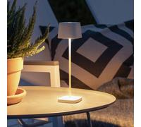 Konstsmide Lámpara de mesa LED Capri-Mini exterior, blanco