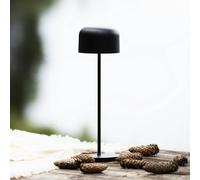 Konstsmide Lámpara de mesa LED recargable Lille, altura 36 cm, negro, IP54, USB