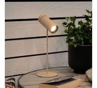 Konstsmide Lámpara de mesa LED recargable Multi, color arena, altura 30 cm, IP54