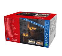 Konstsmide LED 6232-103EE 6232-103EE - Cerdos acrílicos (5 Unidades, 40 diodos de luz Blanca cálida, Transformador Exterior de 24 V, IP44, 0,8 W, Cable Blanco), Color Amarillo