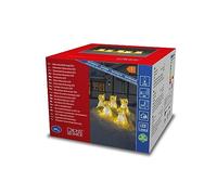 Konstsmide LED 6233-203 - Juego de 5 zorros sentados (40 diodos de luz blanca fría, transformador exterior de 24 V, IP44, 0,8 W, cable blanco), transparente