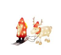 Konstsmide LED 6239-103 - Duendes navideños (acrílico, 40 diodos de luz Blanca cálida, 24 V, IP44), Cable Blanco