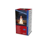 Konstsmide LED 6249-103 - Muñeco de nieve (acrílico, 32 diodos de luz blanca cálida, 24 V, exterior IP44), 3,6 W, cable blanco