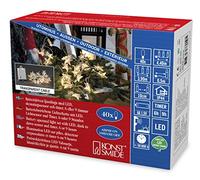 Konstsmide Christmas Cadena de 40 luces LED para ext. estrellas a pilas