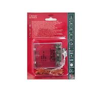 Konstsmide Luces LED de alambre desnudo/alambre de pin, luces de hadas de batería, uso en interiores (IP20), 40 diodos blancos cálidos, función de temporizador de 6 horas, 3 pilas AA (excluido),