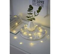 Konstsmide Luces LED de alambre desnudo/alambre de pin micro luces de batería/uso interior (IP20) / 20 diodos blancos cálidos luces LED/función de temporizador de 6 horas/cadena de luces de
