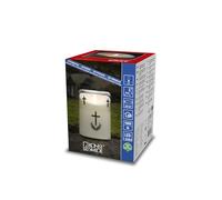 Konstsmide Luz LED conmemorativa/tumba con temporizador de 8 horas, 1 diodo de luz blanca cálida, funciona con pilas, exterior (IP44), batería: 2 x D 1,5 V (no incluida), 1869-170