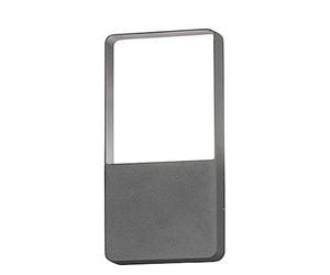 Konstsmide Matera Up - Lámpara de pared para exteriores, lámpara de pared moderna, lámpara LED de alta potencia, 6 W, lente acrílica esmerilada, aluminio, IP54, luz exterior, color antracita
