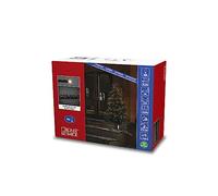 Konstsmide Micro LED Compactlights, 600 diodos de luz blanca cálida, transformador exterior de 30 V (IP44), 6 W, cable negro - 3868-100