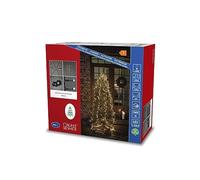 Konstsmide Micro LED Compactlights 6650-100 - Mancuerna de árbol con anillo (6 hilos de 110 diodos, temporizador de 8 horas, 660 diodos de luz blanca cálida, transformador exterior de 30 V IP44), 6 W
