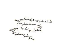 Konstsmide Micro LED Compactlights, esmerilado, 400 diodos ámbar, 30 V, para interiores, cable negro, 3876-830