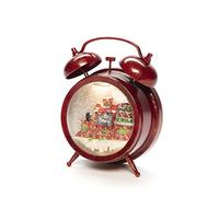 Konstsmide Reloj Despertador Globo de Nieve, Relleno de Agua/Interior (IP20)/música Opcional de Ocho Canciones/Funciona con Pilas: 3 x AA (Excl.)/Linterna de Navidad 1 LED, Rojo, Snowman and Train