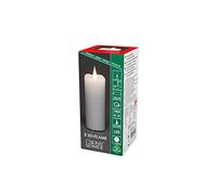 Konstsmide Velas de batería delgadas 3D, funciona con pilas, vela de llama móvil parpadeante, cera real, función de temporizador de 4 u 8 horas, 12,7 x 5 cm, color blanco cálido