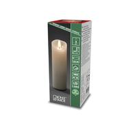 Konstsmide Velas LED de cera auténtica de color crema, con temporizador de 4 y 8 horas, 1 diodo blanco cálido, funciona con pilas, para interior