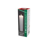 Konstsmide viva Velas de batería delgadas/luz de vida 3D / vela de llama móvil parpadeante/cera real/función de temporizador de 4 u 8 horas/blanco cálido, Large