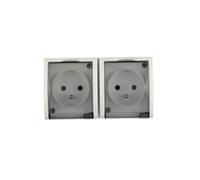 Kontakt-Simon AQGZ1-2/11A - Toma de Corriente (Blanco, De plástico, IP54, 250 V, 122 mm, 46 mm)