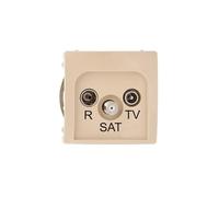 Kontakt-Simon BMZAR-SAT10/P.01/12 - Toma de corriente (plástico IP20, 75 mm, 41 mm, 75 mm), color beige