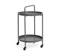 KONTE.DESIGN Carrito plegable AUSTIN de acero antracita, con bandeja