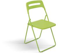 Konte.Design Lote de 6 sillas plegables de metal y polipropileno verde