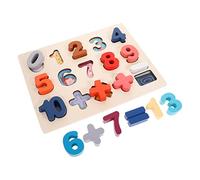 KONTONTY 1 Juego Bloques de construcción de Rompecabezas Infantes pequeño Toys Numbers Game Puzzle Madera Juguetes de Rompecabezas portátiles Rompecabezas Juguetes de Madera