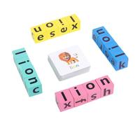 KONTONTY 1 Juego Rompecabezas De Bloques De Construcción De Juguete Actividades De Aprendizaje De Letras Juego De Ortografía del Alfabeto Juegos De Aprendizaje Temprano Arce