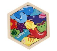 KONTONTY 1 Juego Rompecabezas educativos Toys Puzzle Animales The Learning Game pequeños Rompecabezas para Juguetes Animales cognición Juguete Rompecabezas portátiles de Madera