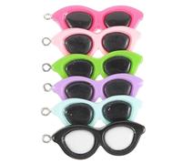 KONTONTY 10 Piezas Colgante de gafas de moda de simulación. conformado plata llave delicado colgantes accesorios manualidades anteojos decoraciones encantos en forma de gafas de sol Metal