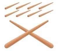 KONTONTY 10 Piezas de Baquetas rítmicas de Madera para niños, Instrumento de percusión de Madera Natural, Baquetas rítmicas, Herramientas de güiro para educación Musical interactiva.