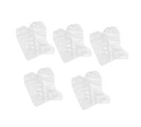 KONTONTY 10 Piezas Fundas para Botas Altas Desechables Impermeables con Banda Elástica Cubrezapatos Transparentes de PE Protectores Antideslizantes Gruesos para Lluvia y