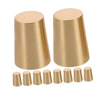 KONTONTY 10 Piezas Patas de Latón para Bandejas y Tablas de Cortar Soportes Cónicos de Latón Pulido Almohadillas Protectores para Muebles Pies Decorativos para Cajas de Joyas y Bases de