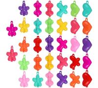 KONTONTY 100 Clips Pelo Flores y Lazos, Mini Pinzas para Niñas, Horquillas Coloridas y Cómodas para Peinados Casuales y Ocasiones Obsequios Color Aleatorio