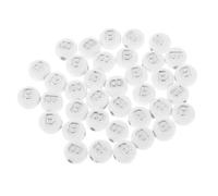KONTONTY 100 Piezas Cuentas Acrílicas Letras B Blancas Planas Redondas para Joyería DIY Pulseras Collares Llaveros Material Ligero Resistente Elegante para Manualidades