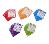 KONTONTY 100 Unidades Tarjetas de Bingo de Papel de Cartas Five-Color para Adultos Suministros Duraderos para Fiestas y Reuniones Festivas