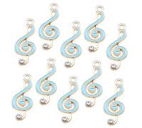 KONTONTY 10piezas Amuletos Musicales De Metal Para Diy Notas Musicales Para Joyería Colgantes Elegantes Para Pulseras y Manualidades