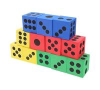 KONTONTY 12 Dados de Espuma para niños: Cubos de Puntos numéricos Multicolores para Construir Juegos de matemáticas en el Aula - Dados de Juguete de 3,7 cm