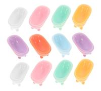 KONTONTY 12 Piezas Decoración de bañera pequeña pequeña baño de hámster bañera de casa de muñecas en Miniatura Cocina de casa de muñecas Muebles de Sala de casa de muñecas el plastico