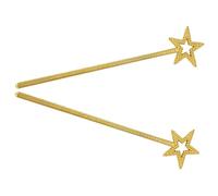 KONTONTY 12 Piezas Varita con Brillo Dorado, Accesorio de Disfraz | Plástico Brillante, Acabado Reluciente, para Niñas, Fotógrafos, Centros de Mesa y Procesiones