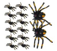 KONTONTY 15Piezas Arañas de Halloween Realistas Decoraciones Espeluznantes Juguete de Broma Fiestas y Accesorios de Terror Halloween y Día de Inocentes