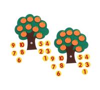 KONTONTY 2 Juegos Juguetes de Matemáticas de Fieltro Árbol Naranja para Niñas Preescolares Educativos para Contar Números y Actividades de Aprendizaje Temprano