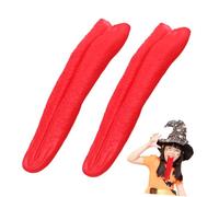 KONTONTY 2 Piezas Accesorios de de Lengua Larga apropiamiento Horrible puntal de Lengua Larga Broma de Miedo Fiesta simulado Aterrador lenguas Falsas de Halloween Broma de Lengua Rojo
