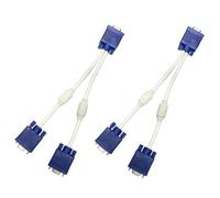 KONTONTY 2 Piezas Cable Divisor Vga Macho Doble Hembra Monitor Adaptador Amplificador de Vídeo Cable con Revestimiento Abs Flexible y Transmisión Estable para Duplicar Pantalla