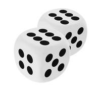 KONTONTY 2 Piezas Dados de Juguete número de favores de Fiesta Dados de Espuma para Fiesta Juego de Beber Cubos de números Cubos numéricos para matemáticas Dados Divertidos Aula Eva Blanco