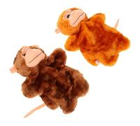 KONTONTY 2 Piezas marioneta de Mano de Mono muñeco Mono Cosa de la Mano títeres Juguetes de Peluche Juguetes Juguete de Mano para Contar Historias marioneta de Mano Decorativa algodón