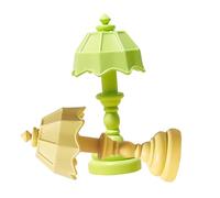 KONTONTY 2 Piezas Mini Modelo de luz muñecas casa pequeño Mini luz de Noche Mini lámpara de Mesa lámpara de Noche para Bricolaje Mini Modelo de lámpara de Mesa aleación