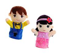 KONTONTY 2 Piezas Muñecos de Mano de Peluche para Títeres de Coloridos para Cuentos rol Casa Prop para Interacción Familiar y Desarrollo Infantil