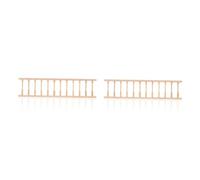 KONTONTY 2 Piezas Pasamanos de Madera de casa de muñecas Muñeca de la casa 1/12 Mini pequeño 1:12 Casa de Muebles de casa Soporte de casa de muñecas Ornamento Cerca Juguete Bambú Beige